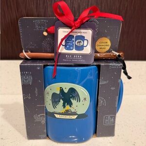 HTF Rae Dunn x Harry Potter Ravenclaw Holiday Colour Changing Mug with Wand NWT